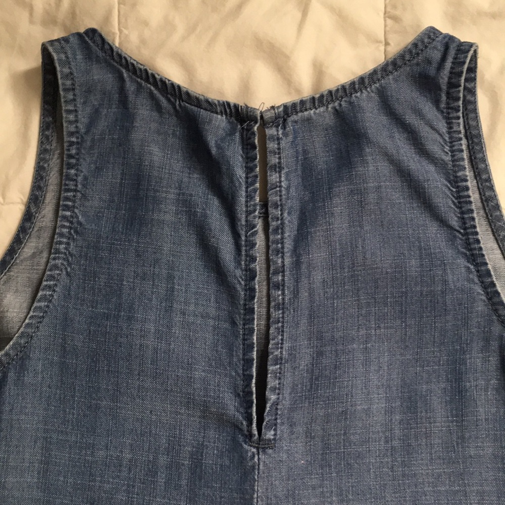 📦GAP Sleeveless Trapeze Shift Denim Dress - Picture 4 of 6